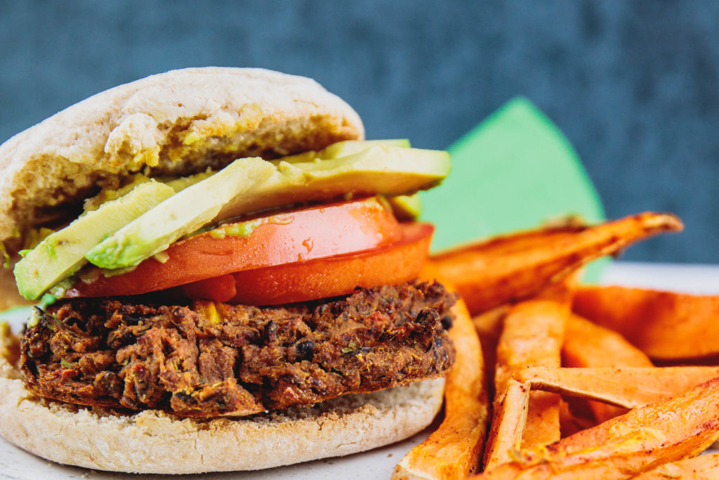 Southwestern Sweet Potato Black Bean Veggie Burgers PlantsRule