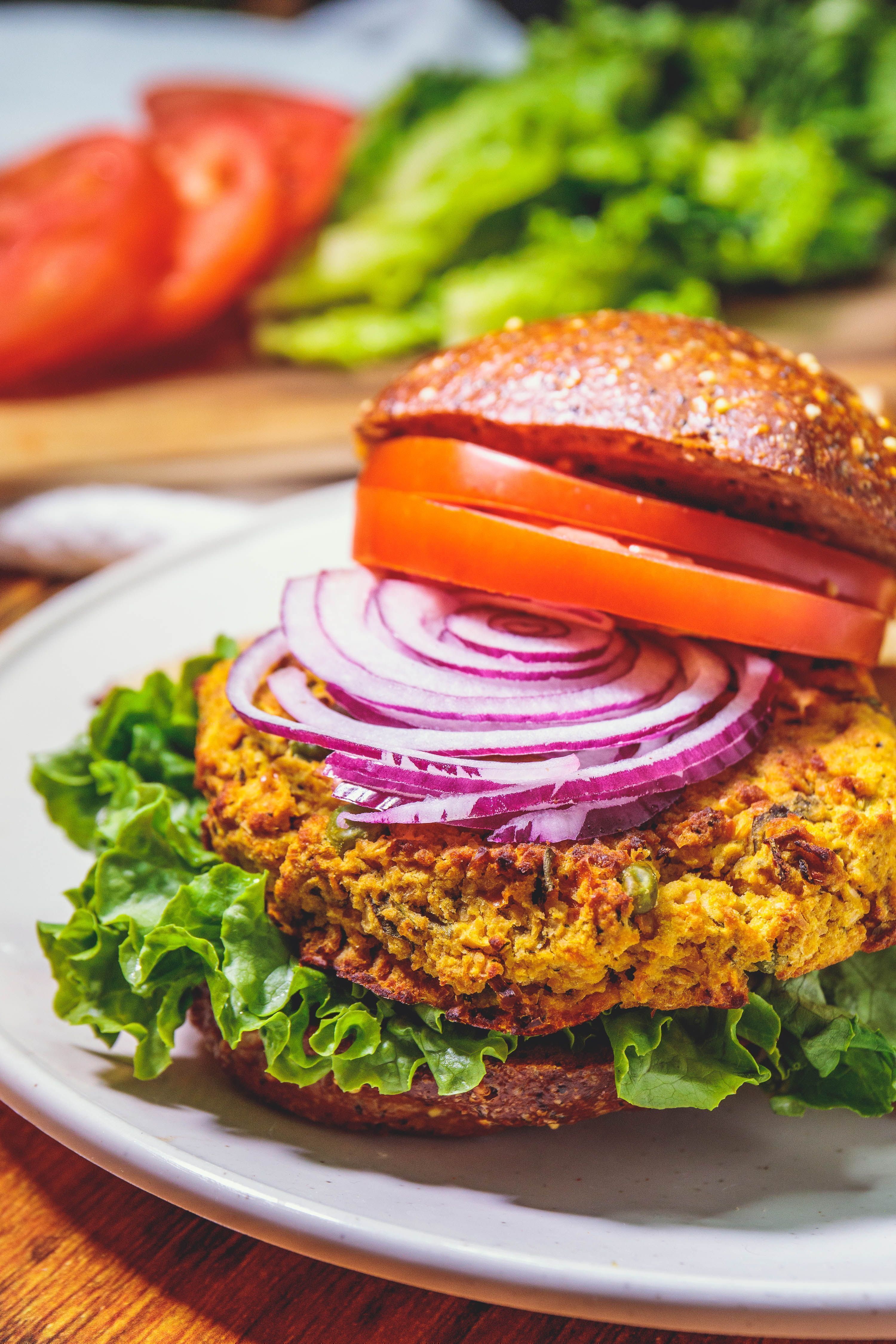 Chickpea Garden Veggie Burgers PlantsRule