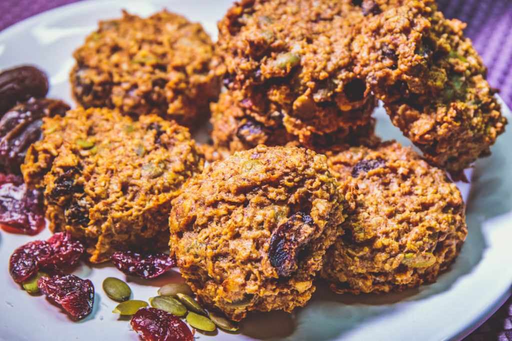 GlutenFree Muesli Breakfast Cookies OilFree, No Refined Sugar or