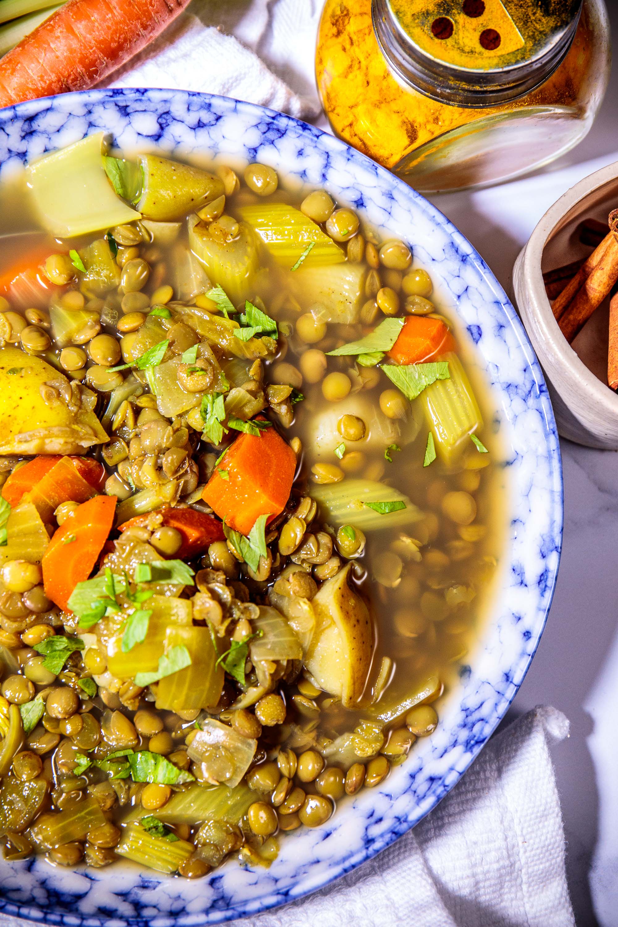 Middle Eastern Green Lentil Stew With Potatoes : Plants-Rule