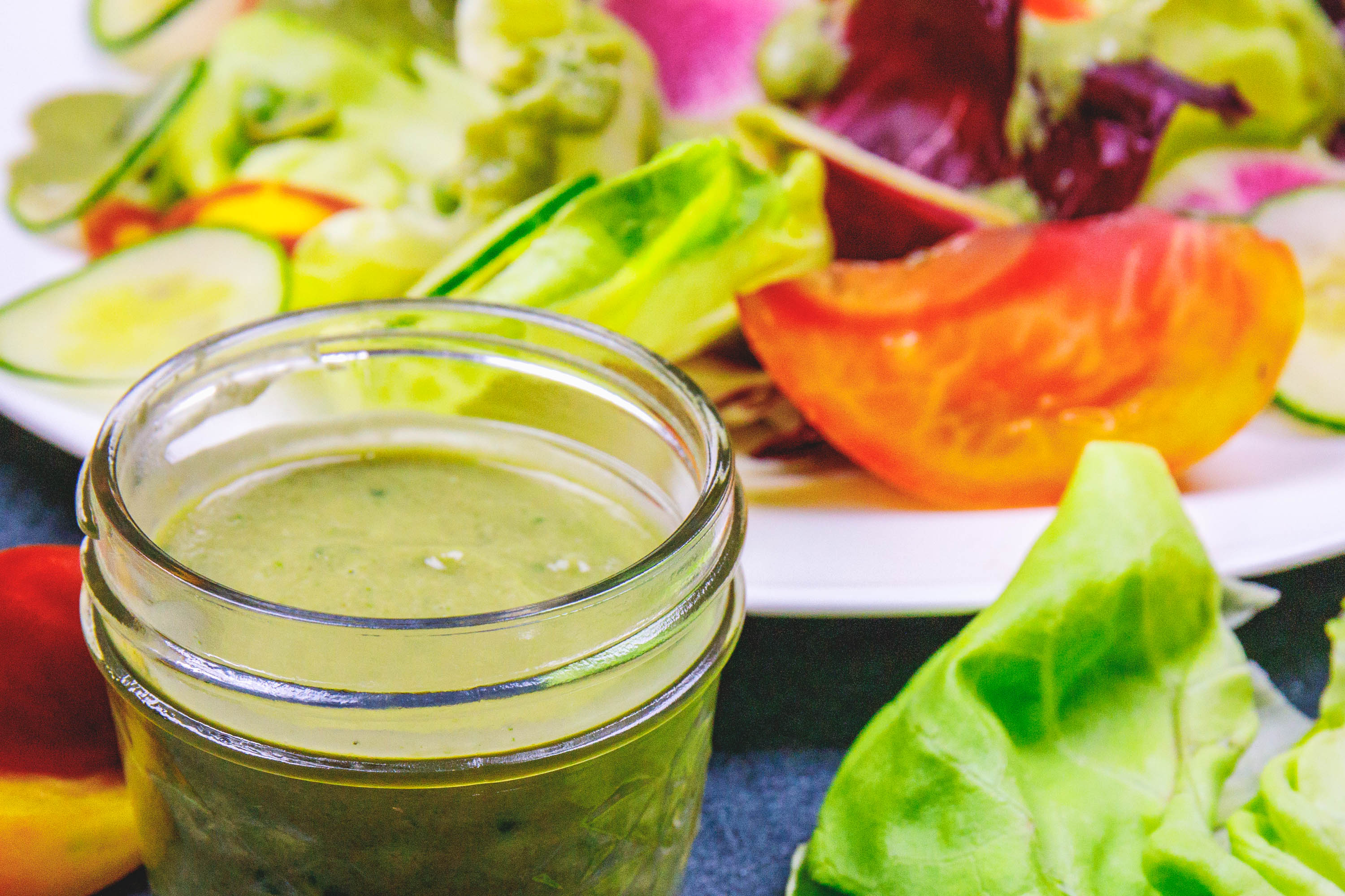 Quinoa-Stuffed Sweet Potatoes with Green Goddess Dressing - Plants-Rule