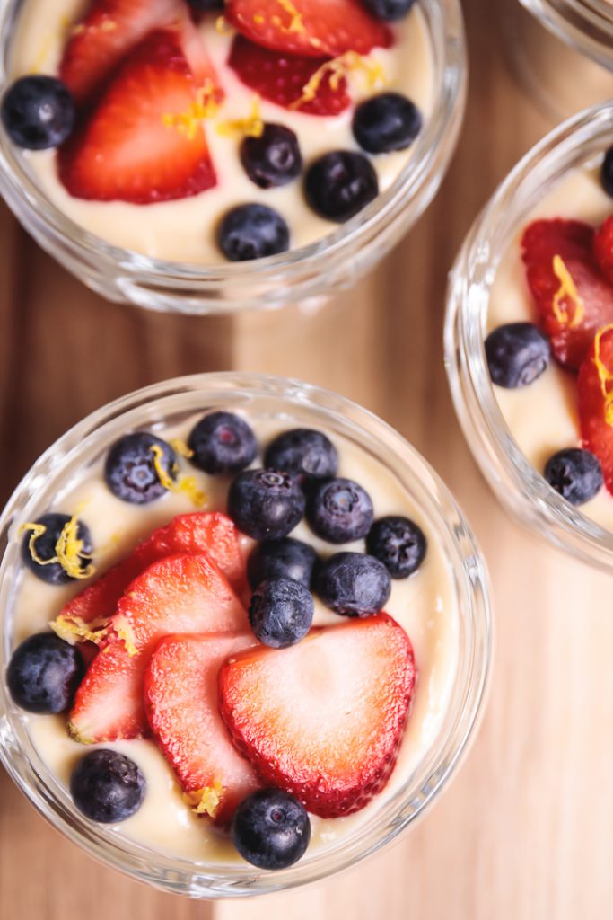 Vegan Tofu Lemon Curd with Berries PlantsRule