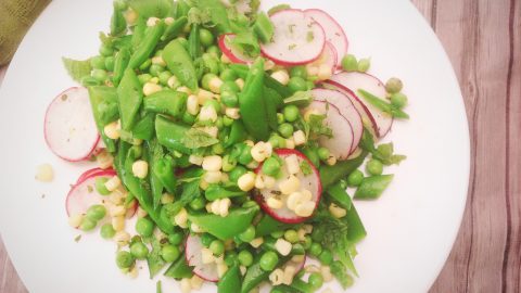 Sugar Snap Pea Salad (Gluten Free, Oil Free) ~ Veggie Inspired