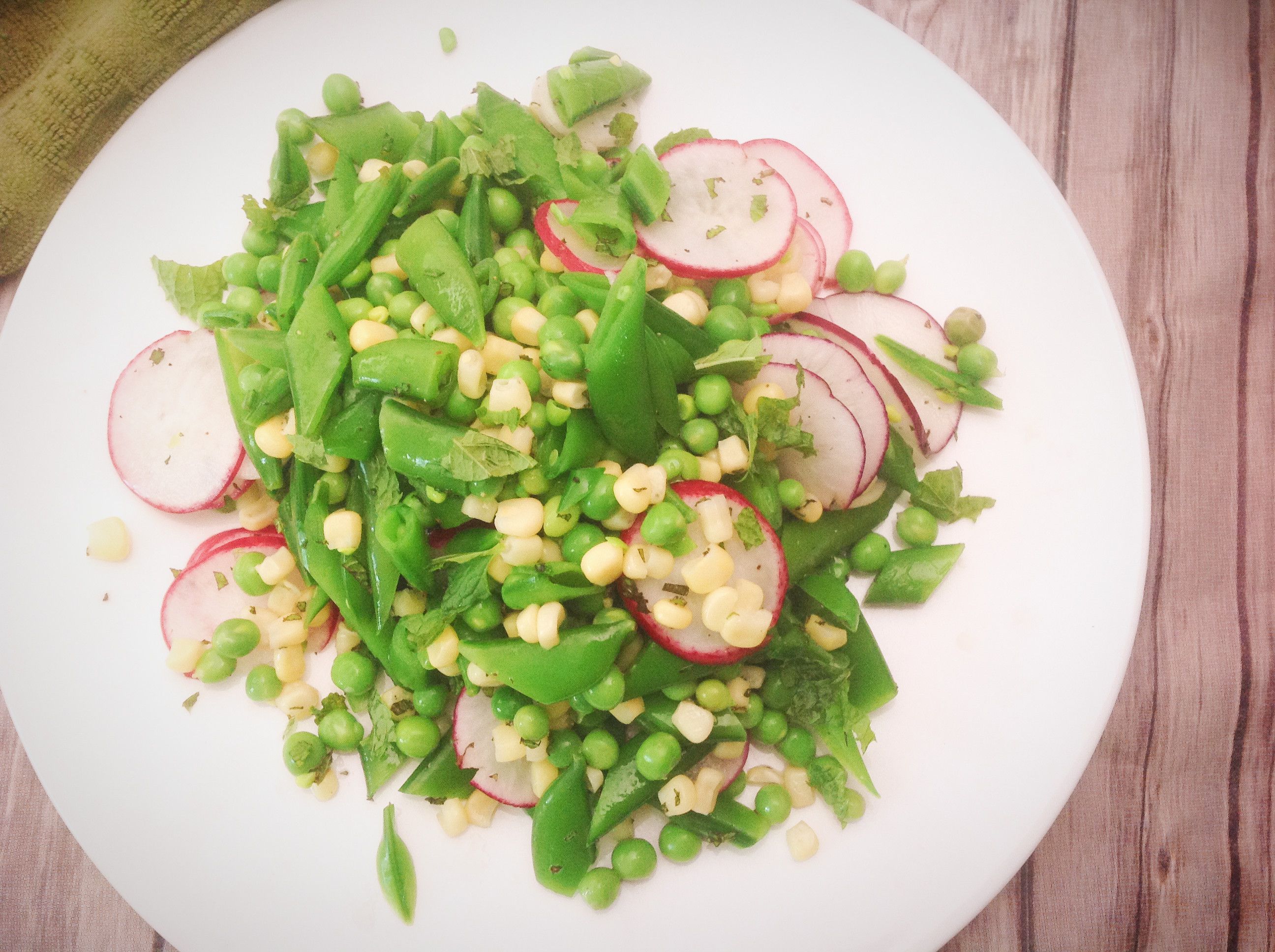 Sugar Snap Pea Salad (Gluten Free, Oil Free) ~ Veggie Inspired