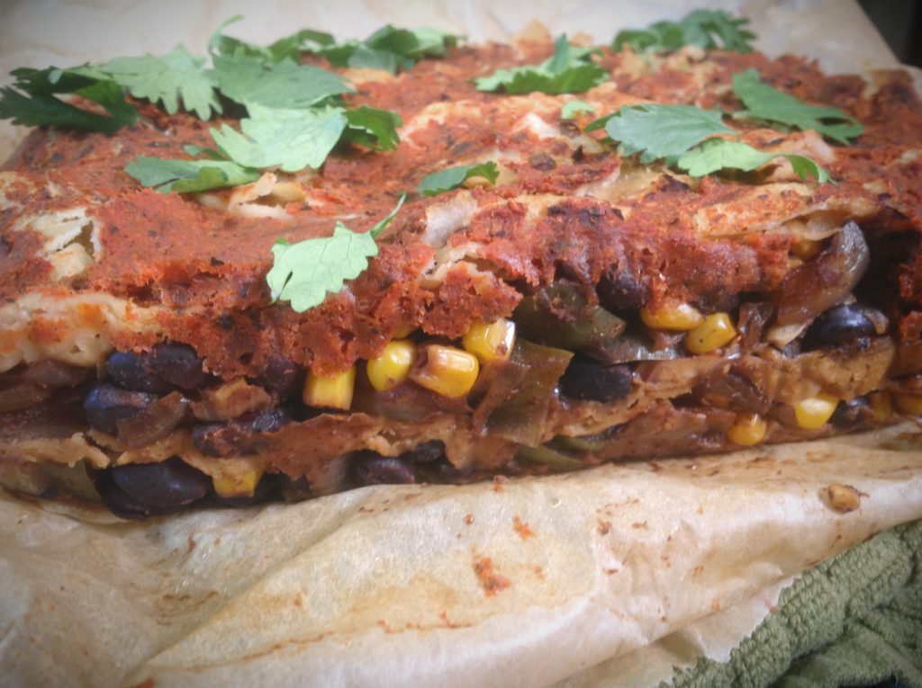 Easy Red Enchilada Black Bean Mexican Casserole PlantsRule