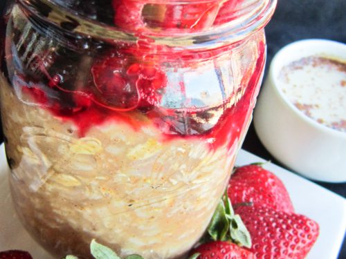 Easy Overnight Mixed Berry Oats in Mason Jars : Plants-Rule