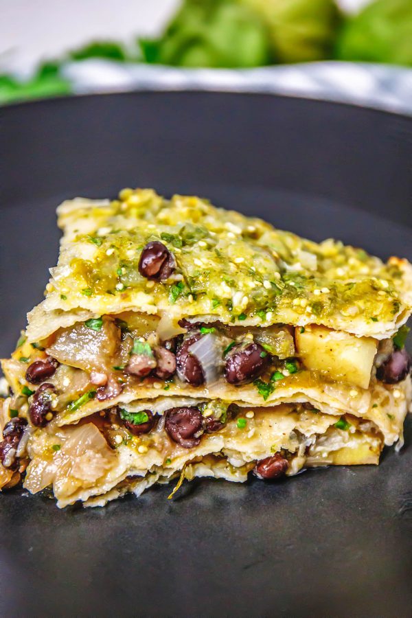 Salsa Verdes Black Bean Enchilada Mexican PlantBased Casserole