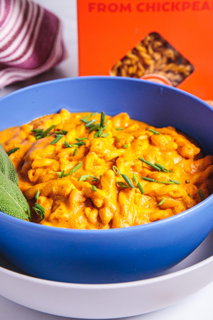1pot Pumpkin Sage Pasta with Chickpea Gemelli Noodles PlantsRule