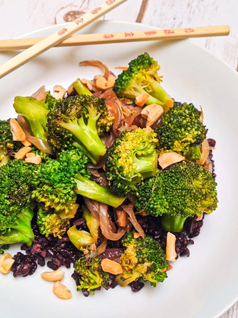 Chinese Double Garlic Broccoli StirFry Vegan, Plant