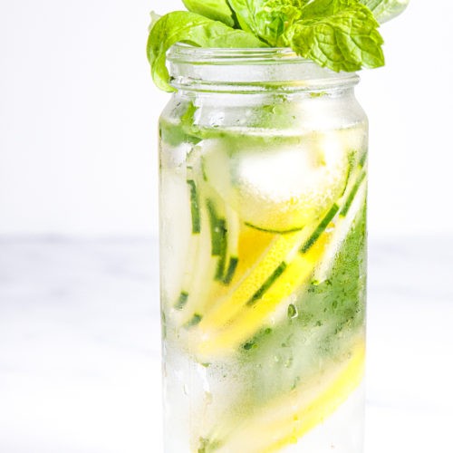 Refreshing Infused Cucumber Lemon Basil Water