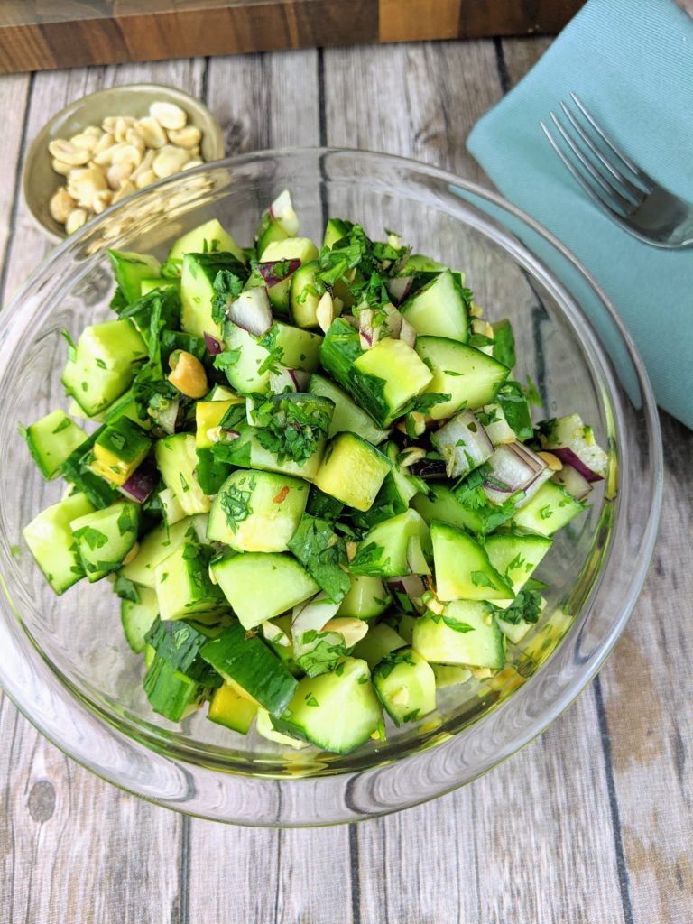 Easy and Light PlantBased Thai Cucumber Salad with