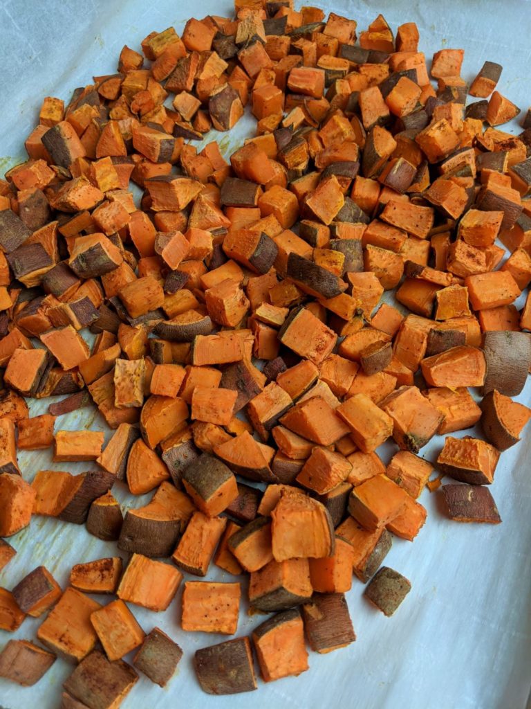 PlantPowered Breakfast! Yam and Collard Greens OilFree Hash